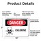 Signmission Chlorine Danger Sign, Plastic, 10in W x 7in L, 2PK OS-2PACK-DS-P-710-L-1065 - alternate 4